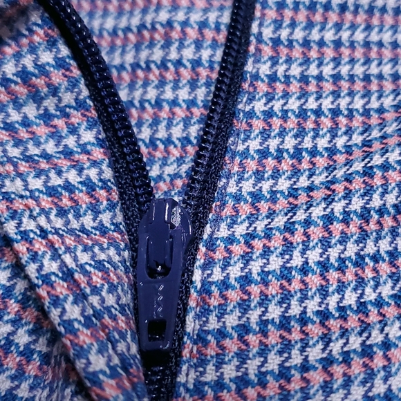 Pendleton Plaid Houndstooth Blue Wool Pants - Picture 7 of 16